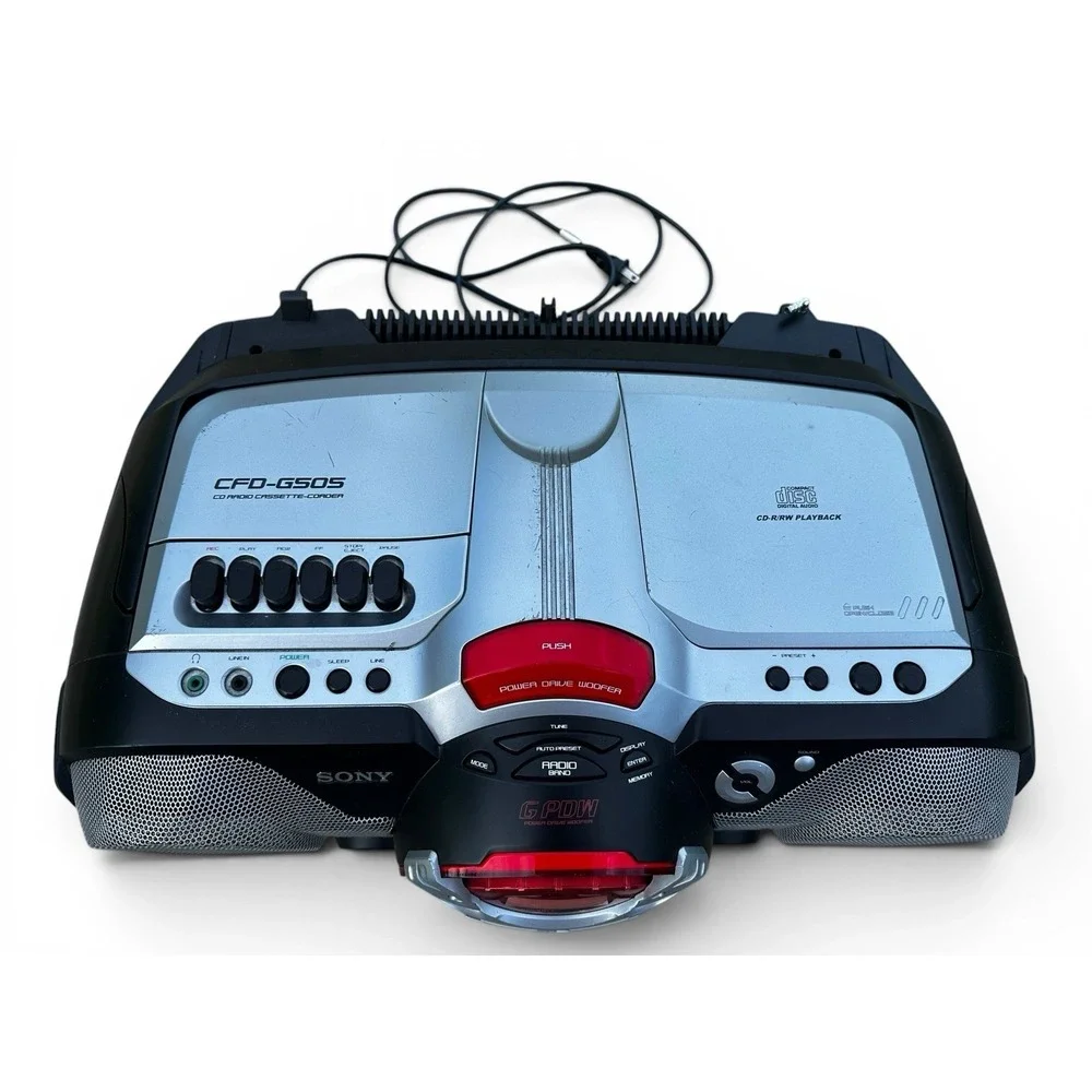 Sony Xplod CFD-G505 Boombox Mega Bass CD Player - Cassette Tape - Radio FM AM